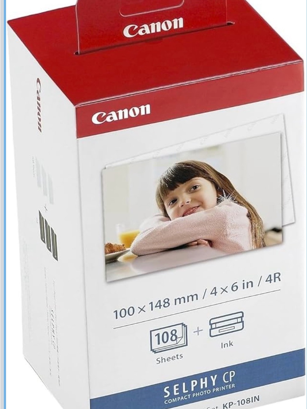 Canon KP-108IN 3 Color Ink Cassette and 108 Sheets 4 x 6 Paper Glossy for SELPHY